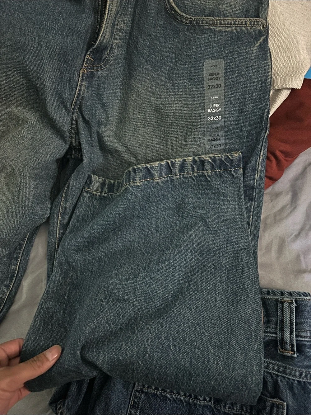 Aeropostale Men’s Dark Blue Relaxed Baggy Jeans